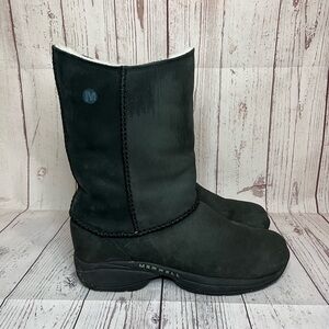 Merrell Primo Stitch High Boots Women's Black Leather Insulated - US 9.5